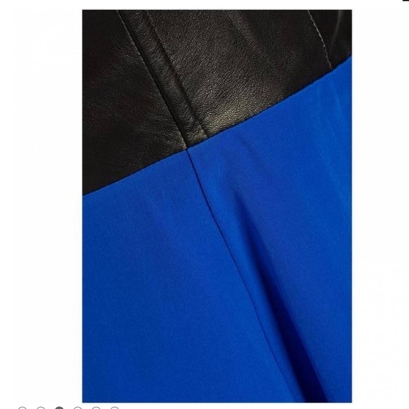 Mason blue/black leather and silk dress size 4 - Picture 9 of 11